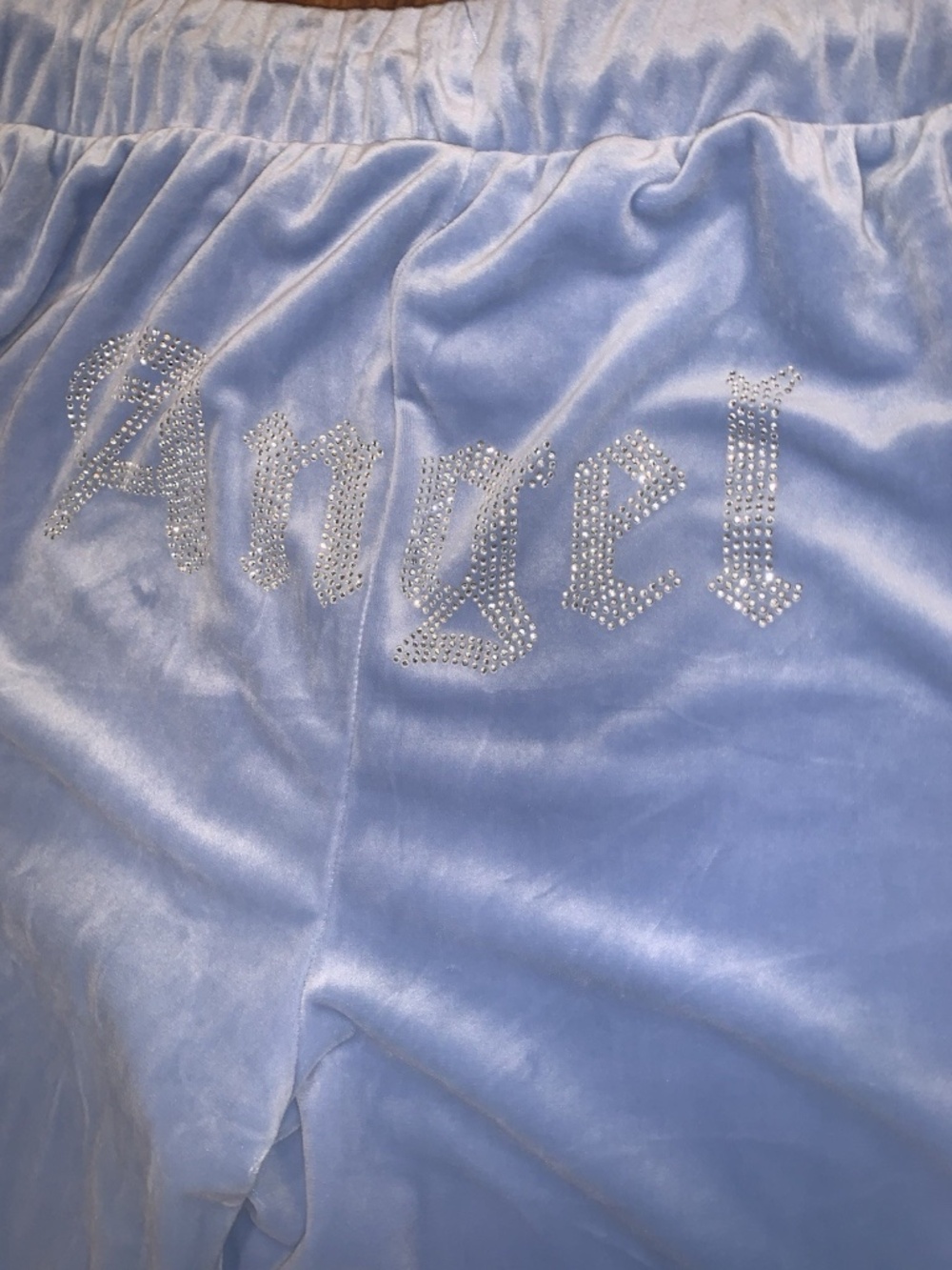 No Boundaries Soft Joggers "Angel" Rhinestone Detail Junior XL (15-17)  003